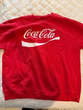 Coca-Cola Red Crewneck Sweatshirt with White Logo